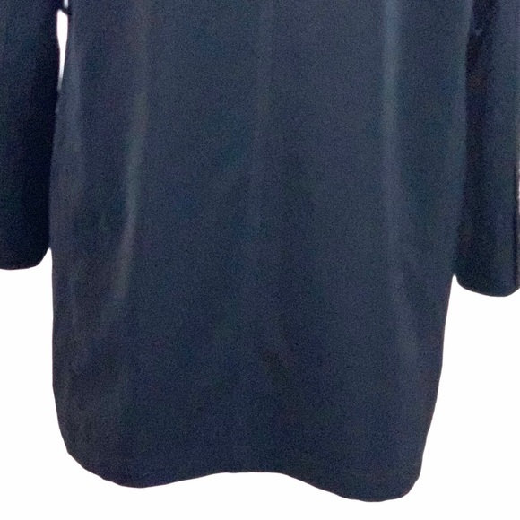 Jacqueline Ferrar size L black double breasted button front vintage trench coat - Picture 11 of 16